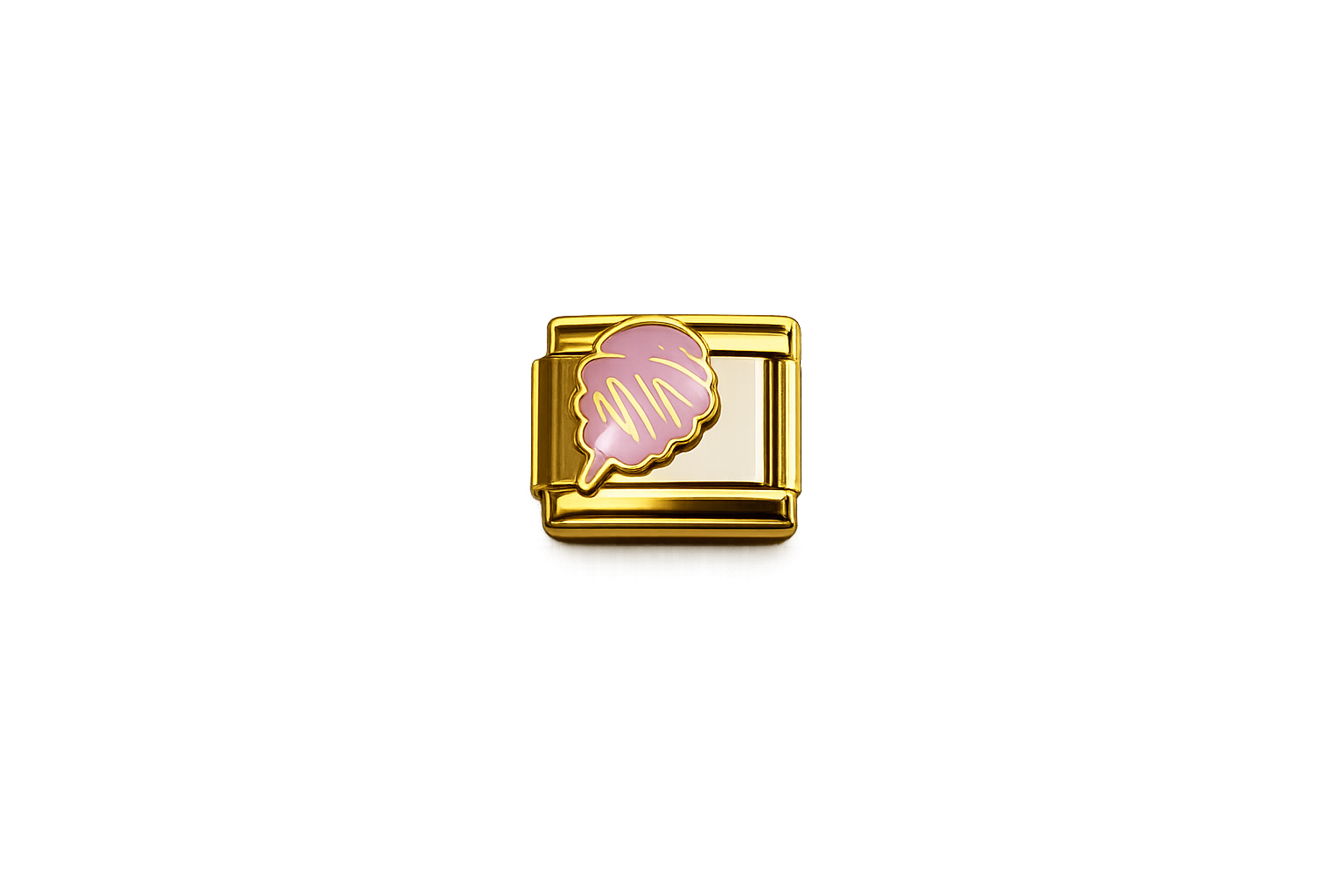 Cotton candy Italian Charm — Gold