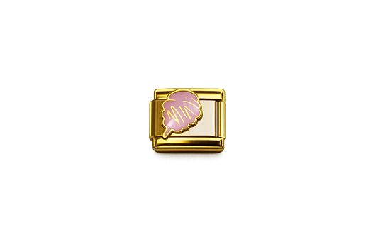 Cotton candy Italian Charm — Gold