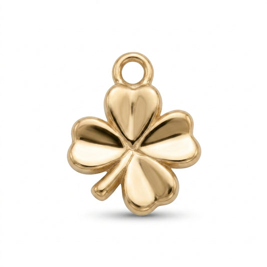 Cream Enamel Clover Charm