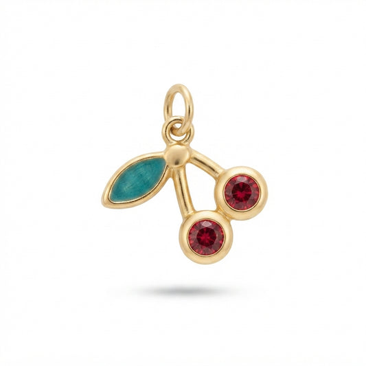 Crystal Red Cherry Charm