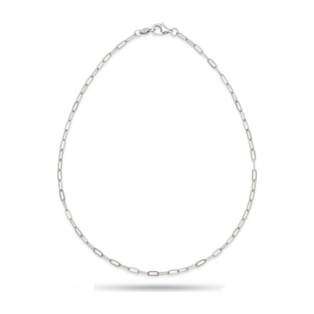 Dainty Silver Paperclip Necklace