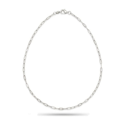 Dainty Silver Paperclip Necklace