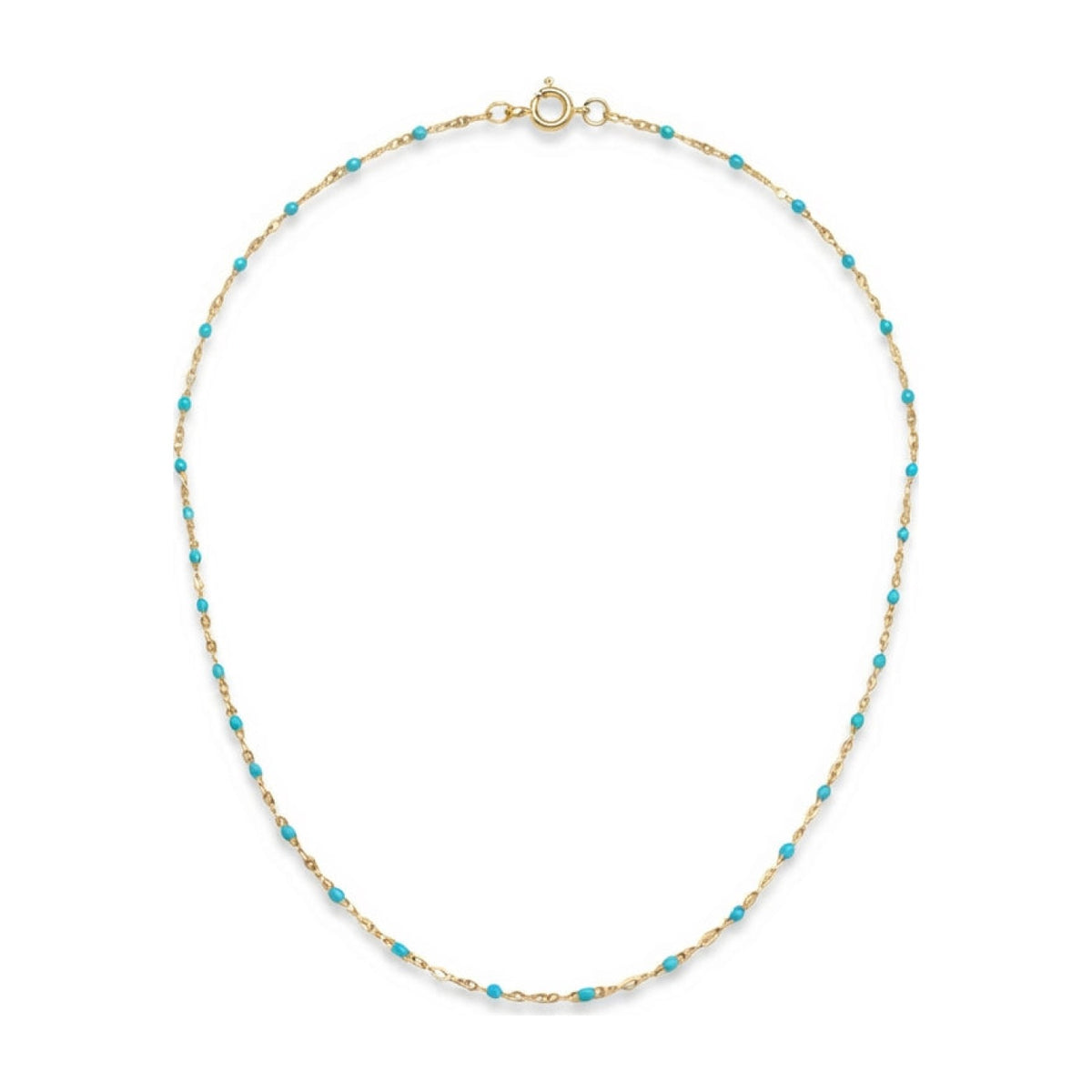 Dainty Turquoise Gold Necklace