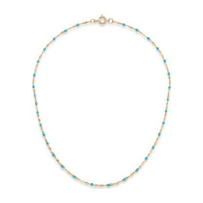 Dainty Turquoise Gold Necklace
