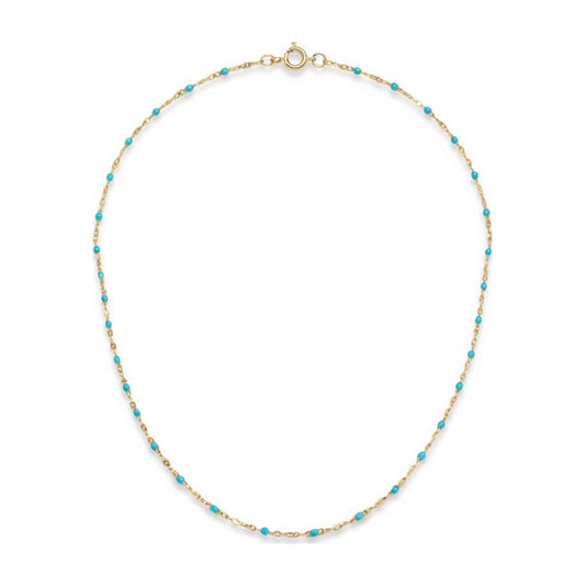 Dainty Turquoise Gold Necklace