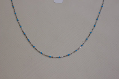 Dainty Turquoise Silver Necklace