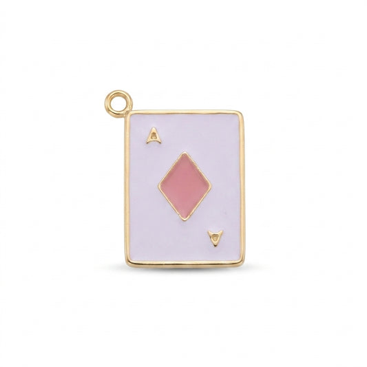 Enamel Ace Of Diamonds Card Charm