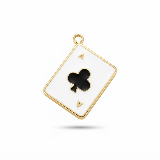 Enamel Ace Of Spades Card Charm