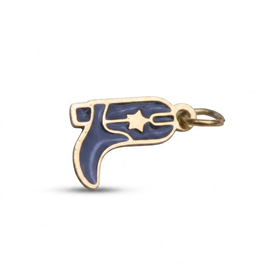 Enamel Blue Ray Gun Charm