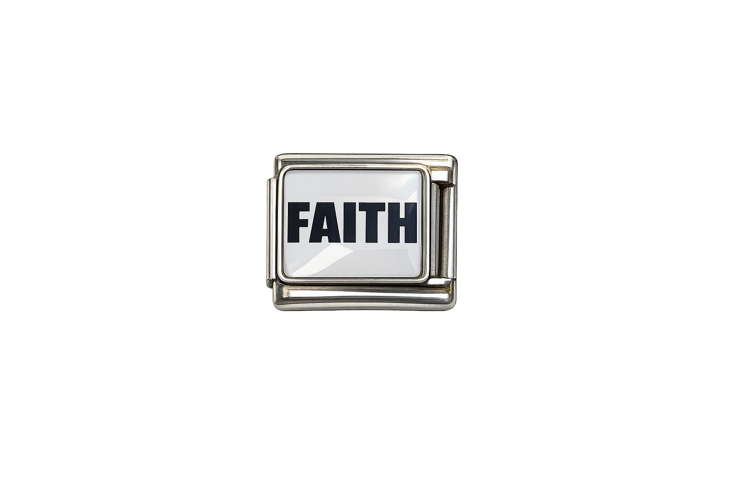 Faith Italian Charm — Silver