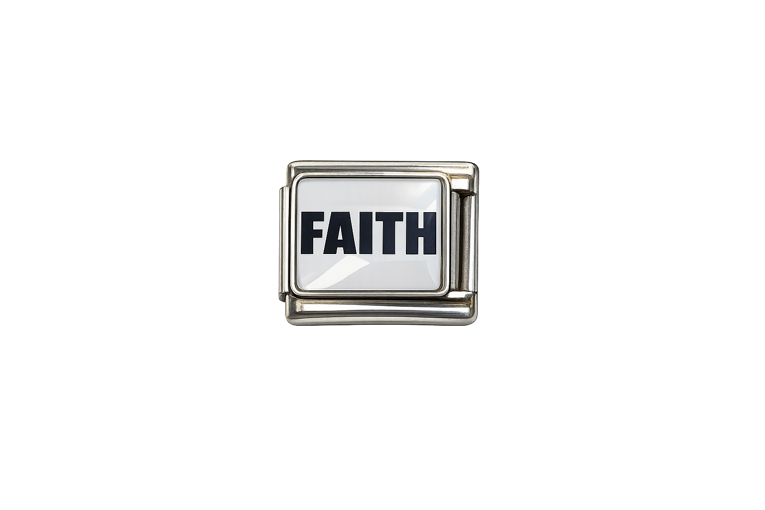 Faith Italian Charm — Silver