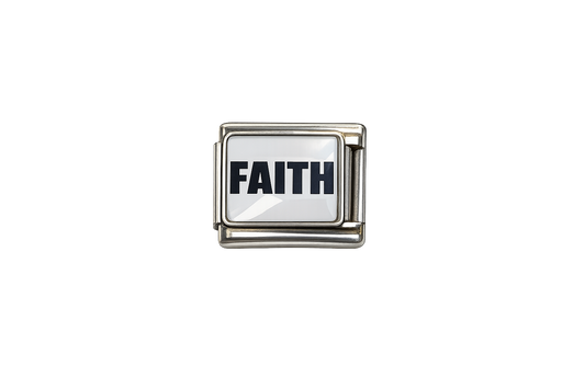 Faith Italian Charm — Silver