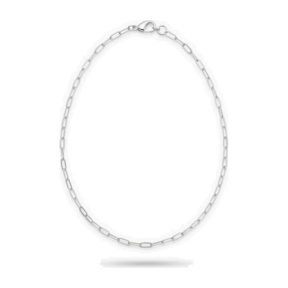 Fine Silver Paperclip Necklace