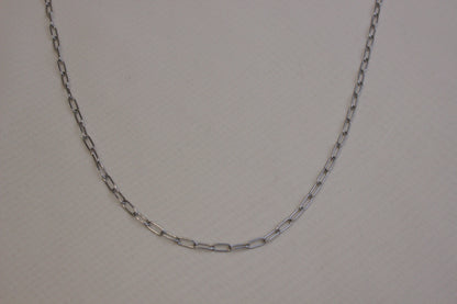 Fine Silver Paperclip Necklace