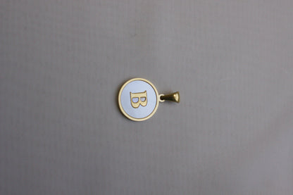 Gold Initial B Pendant Necklace