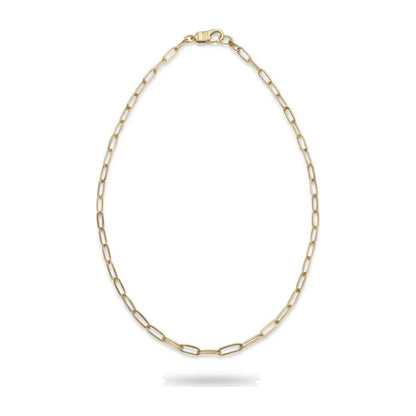Gold Paperclip Chain Necklace
