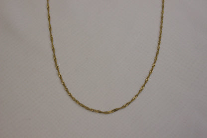 Gold Rope Twist Necklace