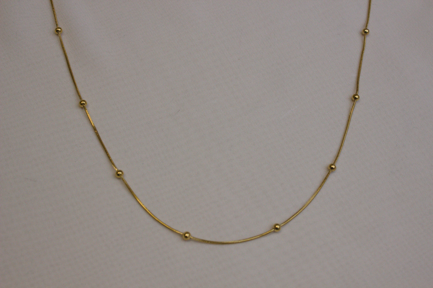 Gold Satellite Bead Necklace