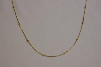 Gold Satellite Bead Necklace