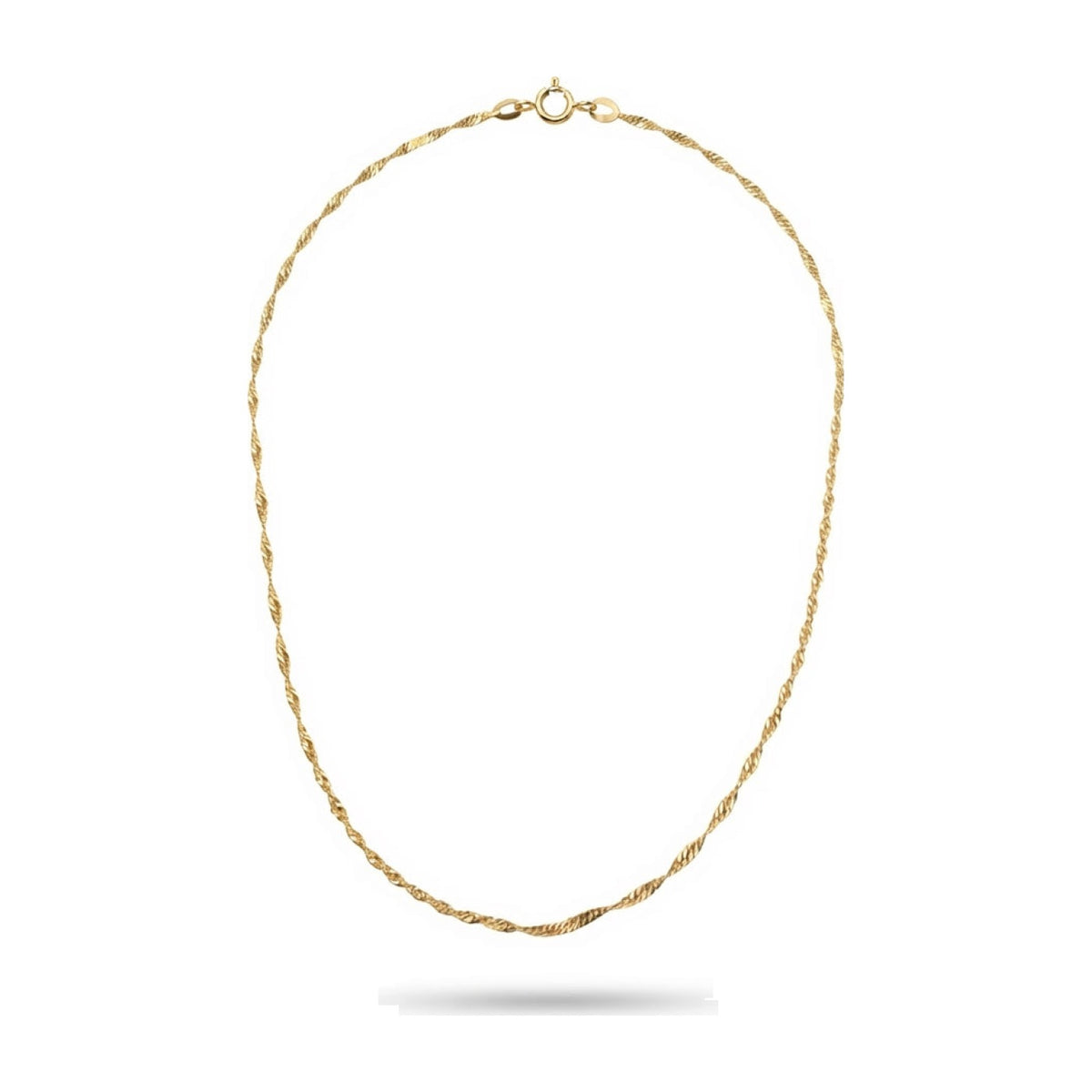 Gold Singapore Twist Necklace