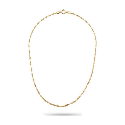 Gold Singapore Twist Necklace