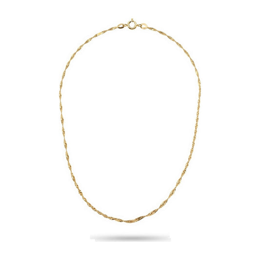 Gold Singapore Twist Necklace