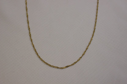 Gold Singapore Twist Necklace