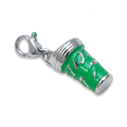 Green Enamel Iced Coffee Charm