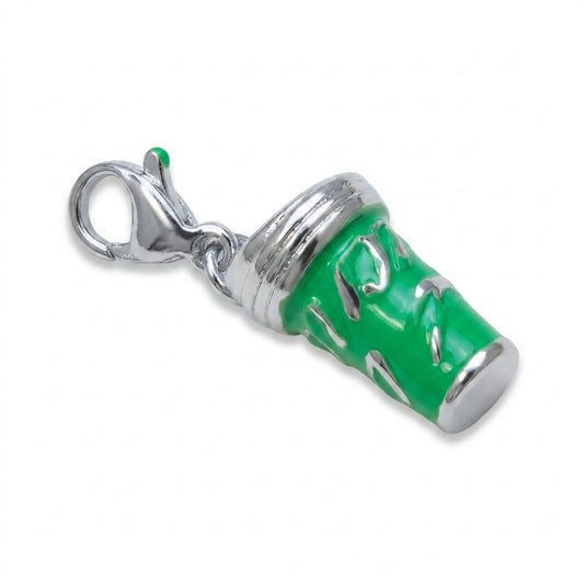 Green Enamel Iced Coffee Charm