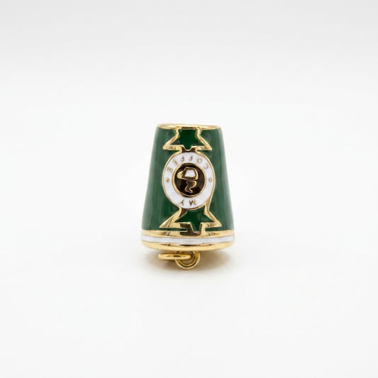Green Enamel Iced Coffee Cup Charm