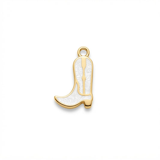 Light Blue Enamel Cowboy Boot Charm