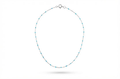 Dainty Turquoise Silver Necklace