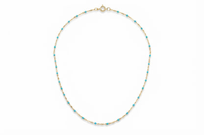 Dainty Turquoise Gold Necklace