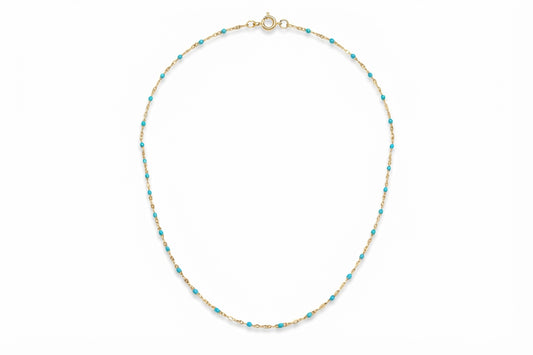 Dainty Turquoise Gold Necklace