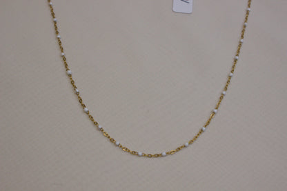 Turquoise Bead Gold Necklace