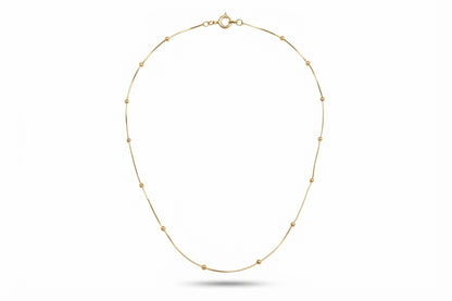 Gold Satellite Bead Necklace