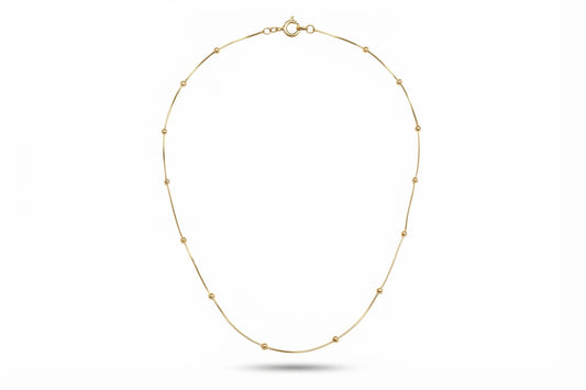 Gold Satellite Bead Necklace