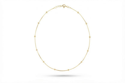 Gold Beaded Snake Necklace