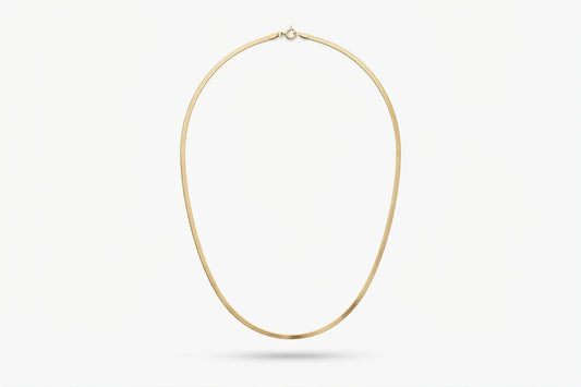 Gold Herringbone Necklace