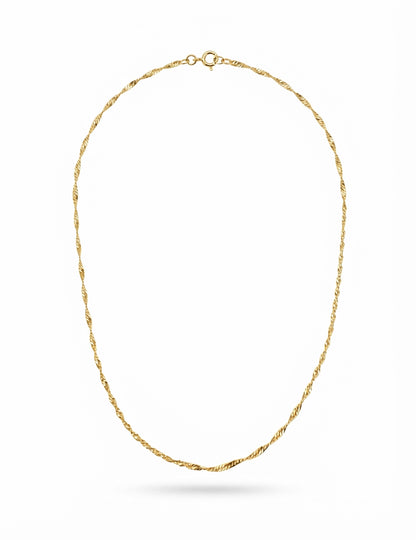 Gold Rope Twist Necklace
