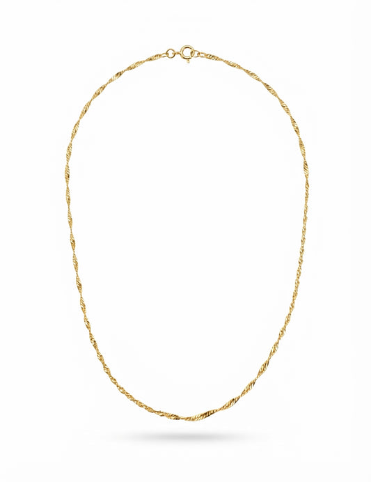 Gold Rope Twist Necklace
