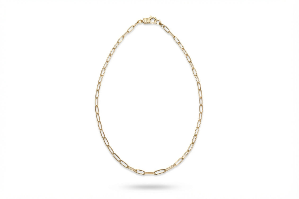 Gold Paperclip Chain Necklace