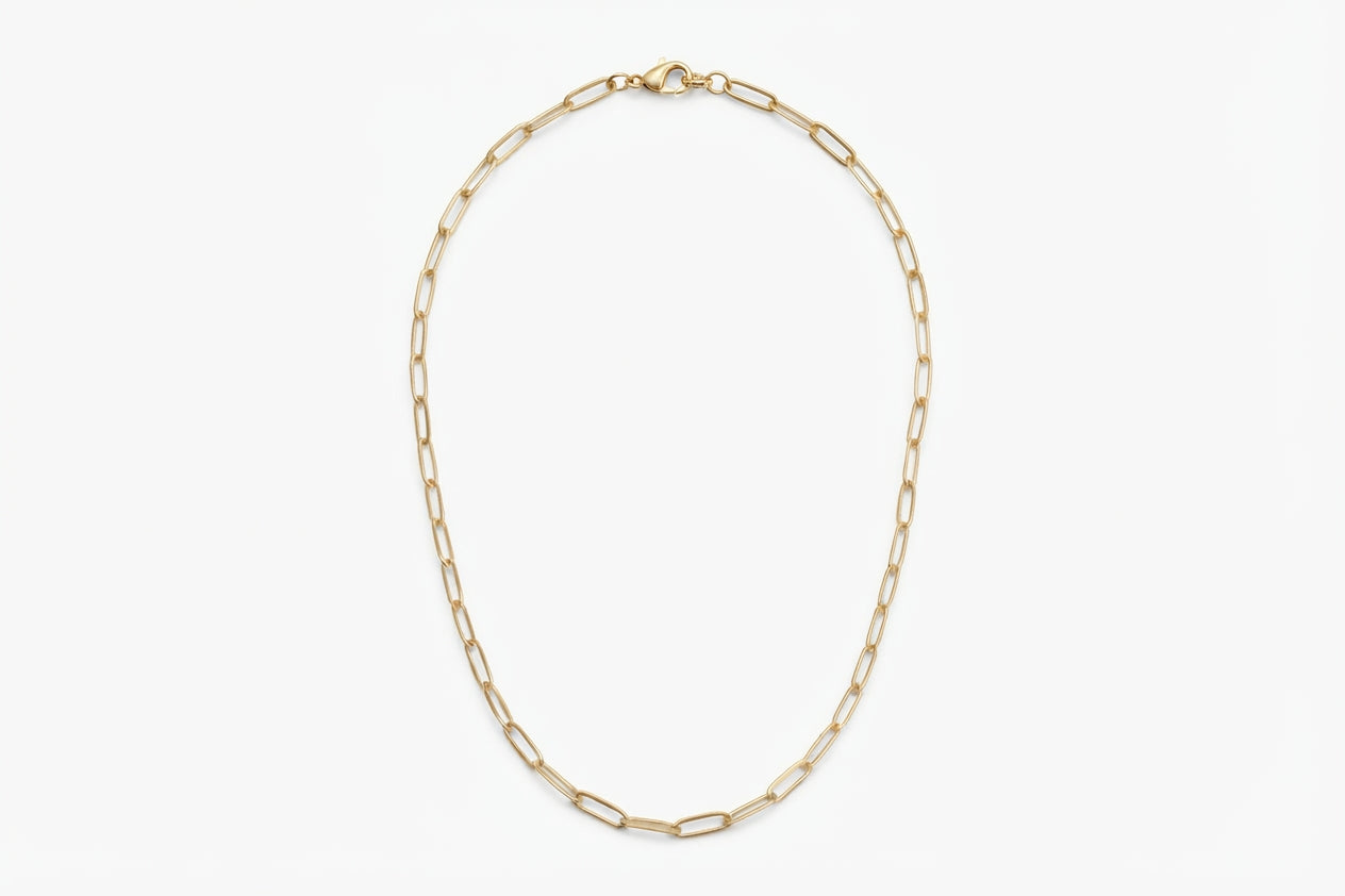 Chunky Gold Paperclip Necklace