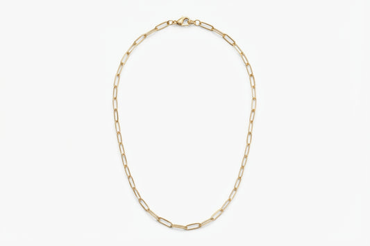 Chunky Gold Paperclip Necklace