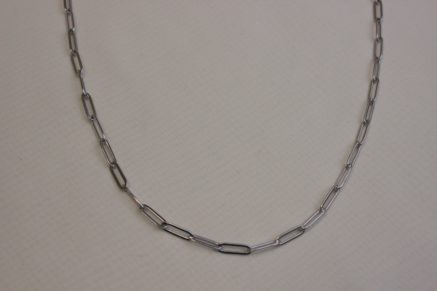Silver Paperclip Chain Necklace