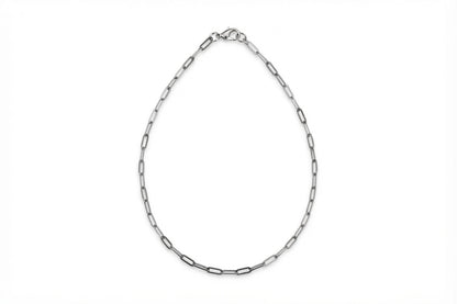 Silver Paperclip Chain Necklace