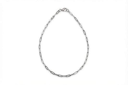 Silver Paperclip Chain Necklace