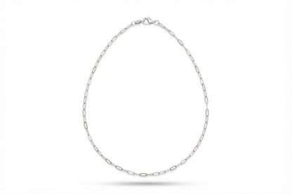 Dainty Silver Paperclip Necklace