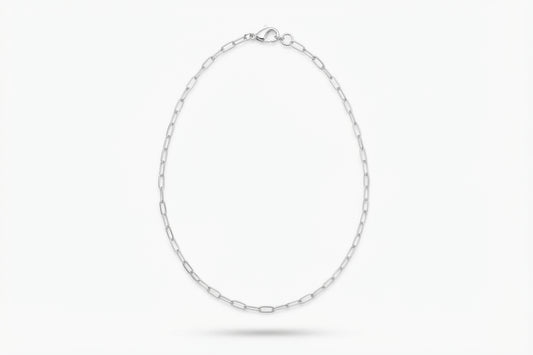 Fine Silver Paperclip Necklace