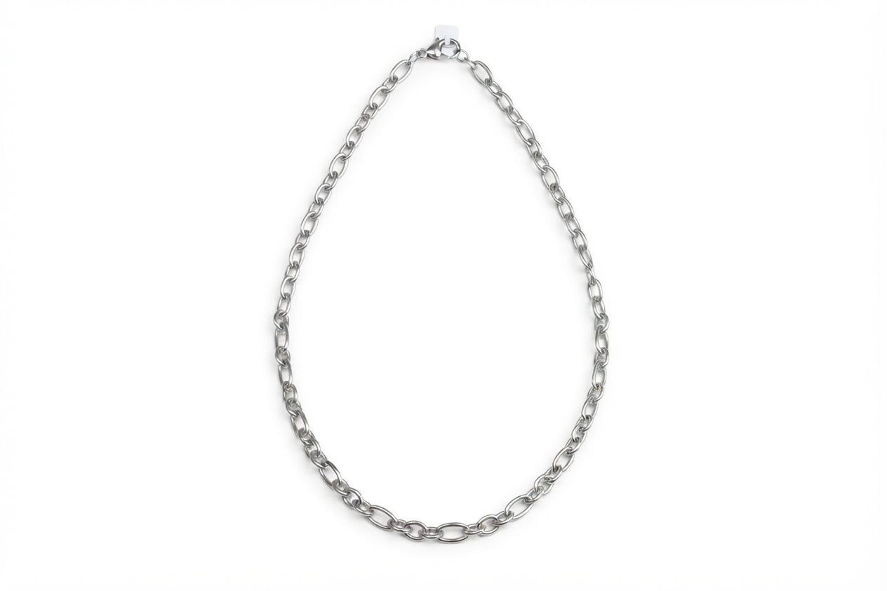 Chunky Silver Cable Necklace